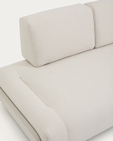 2-местный модуль дивана Compo из шенилла цвета экрю с бежевым каркасом, 200 см