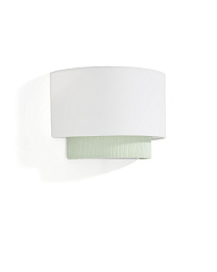 Настенный светильник Bianella из хлопка и бирюзового вельвета, Ø 40 см