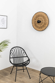 Настенный/потолочный светильник Costas 600 H70 черный/из ротанга