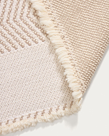 Коврик для ванной Bina из 100% хлопкового жаккарда цвета экрю 50 x 70 см