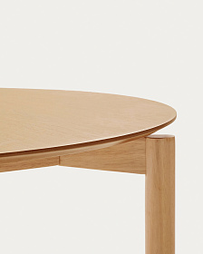 Круглый стол Indara из шпона и каучукового дерева с натуральной отделкой Ø110