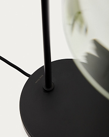 Настольная лампа Silex с металлической ножкой и плафоном из зеленого стекла