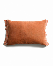 Чехол для подушки Disea из льна оранжевый с полосками, 40 x 60 см