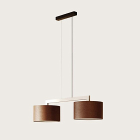 Подвесной светильник Rems 2L темно-коричневая кожа