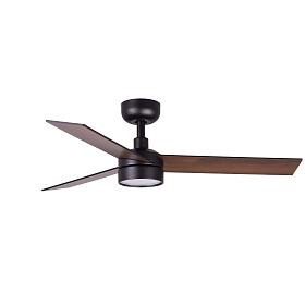 Вентилятор RUDDER S Ш1060 черный / орех 3 P LED 18W CCT DIM