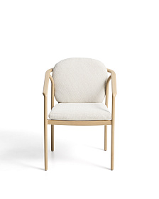 Уличный стул Sirte из алюминия с отделкой под дерево и веревкой цвета экрю