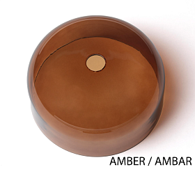 Настенный светильник Ipon золотой металл, янтарный плафон