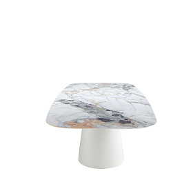 Обеденный стол 1135/DT957 из керамики в мраморной отделке Oval Barrel