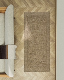 Ковер Marely из бежевой шерсти 200 x 80 см