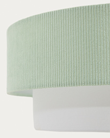 Подвесной светильник Bianella из хлопка и бирюзового вельвета