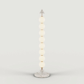 Торшер Soko черный металл/черный мрамор