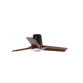 Потолочный вентилятор HEYWOOD TUB S Ш900mm черный/орех 3P LED 10W CCT