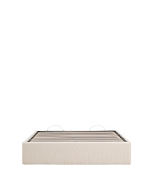Основание кровати Nelzi из шенилла цвета экрю для матраса 150 x 200 см