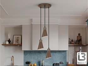 Bera Люстра 3L коричневый