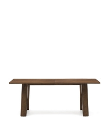 Arlen Раздвижной стол из массива дуба и шпона с отделкой ореха 200(250) 95 см