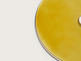 Бра Fest хромированный цоколь 5 см - янтарное стекло