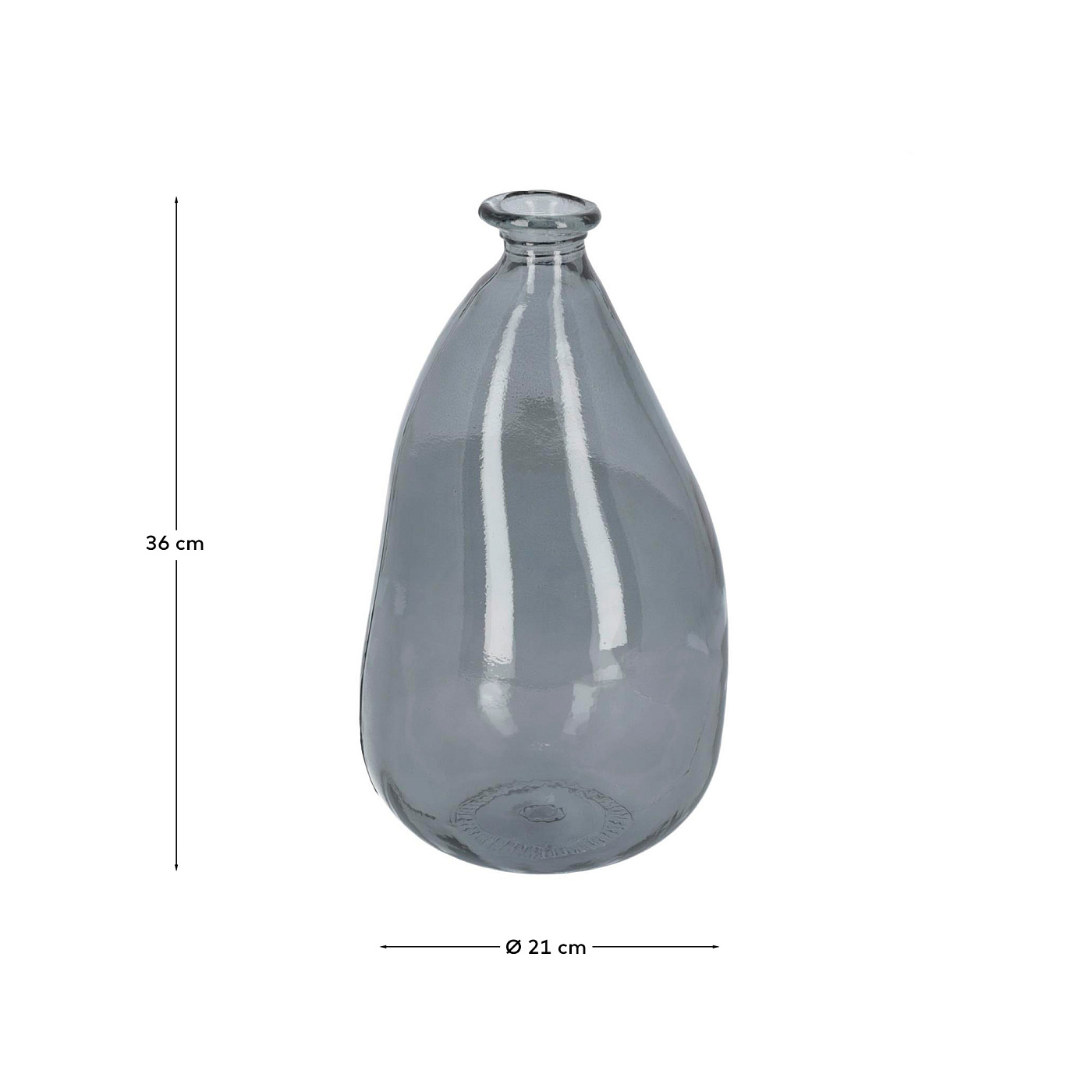 Ваза Lhad 36 cm синее стекло