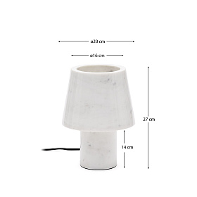 Настольная лампа Alaro из белого мрамора