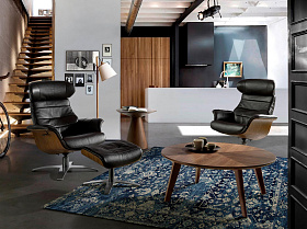 Угловой столик из орехового шпона ET652 /2043