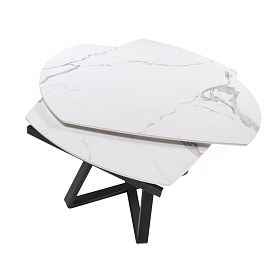 Обеденный стол D2055BB /1096 из керамики и черной стали