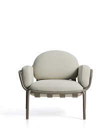 Уличное кресло Joncols из алюминия цвета таупе