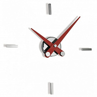 Настенные часы Puntos Suspensivos 4 хром-красный