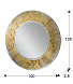 Зеркало круглое Aurora золотое