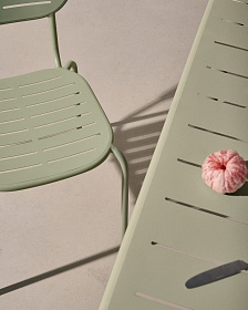 Уличный стол Brai из оцинкованной стали бирюзового цвета 180 x 90 см