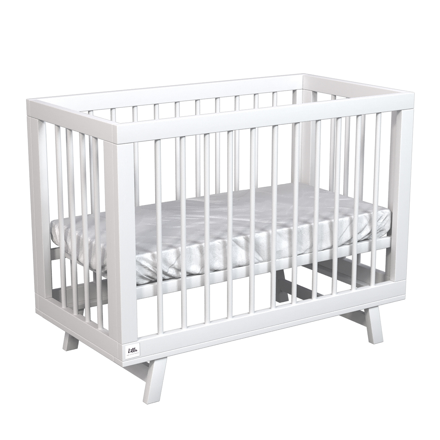 Кроватка для новорожденного Lillaland - модель Lilla Aria (НИК23)белая