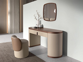 Квадратное настенное зеркало 3285 из ореха