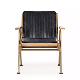 Черное кресло в стиле ретро Arnal