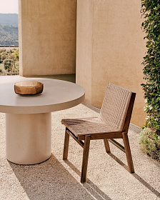 Aiguablava Журнальный столик бежевый цементный Ø120 см
