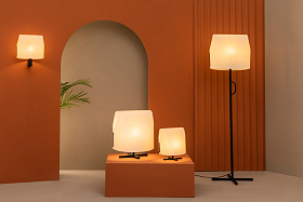 Торшер для гостиной Luang Черный/бежевый