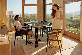 Стол Adularia из коричневого закаленного стекла 200 x 100 см