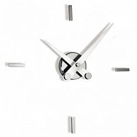 Настенные часы Puntos Suspensivos 4 хром-белый