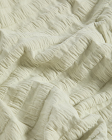 Детский плед Rilune из 100% хлопка с эффектом светло-зеленых тисненых полос