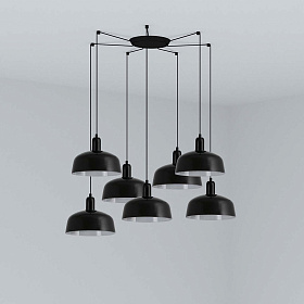 Подвесной светильник TATAWIN черный 7xE27