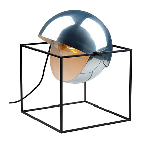 Настольная лампа El Cubo серо-голубая