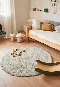 Ковер Горошек синий шалфей D140