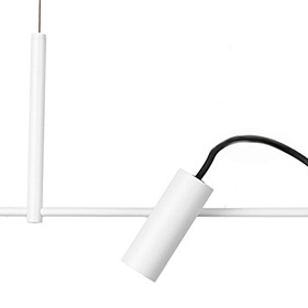 CLAP Белый линейный подвесной светильник 3x6 Вт 3000К 38º