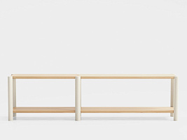 Стеллаж Bona 120 cm 2S + extension 80 cm 2S кремовый