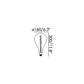 Декоративная лампочка A160 SP 5W E27 