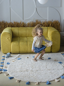 Хлопковый ковер Lillaland COLORFUL WHITE BLUE 120*180