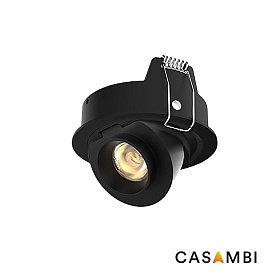 Встраиваемый светильник ALIA 8W черный 50є 3000K CASAMBI