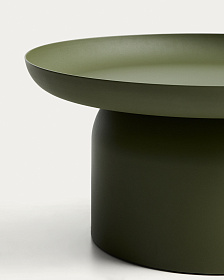 Уличный столик Arcola из зеленого алюминия, диаметр 70 см