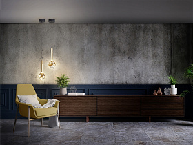 Essenza Люстра 1L - черный-золотой