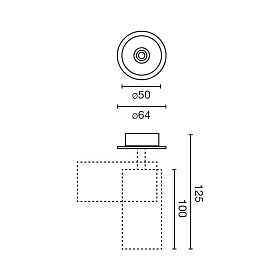 Встраиваемый светильник FOST RECESSED 15W черный 35° 2700K CRI97