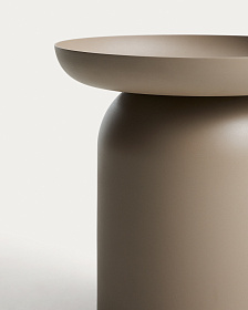 Уличный столик Arcola из алюминия таупе, диаметр 45 см