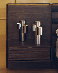 Переносная настольная лампа Adrina из светло-серого металла