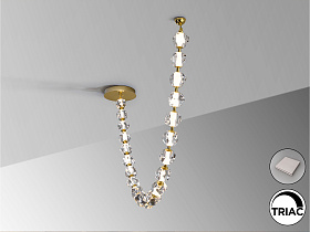 Люстра Zaria II 21L- золотой/жемчужный DIM